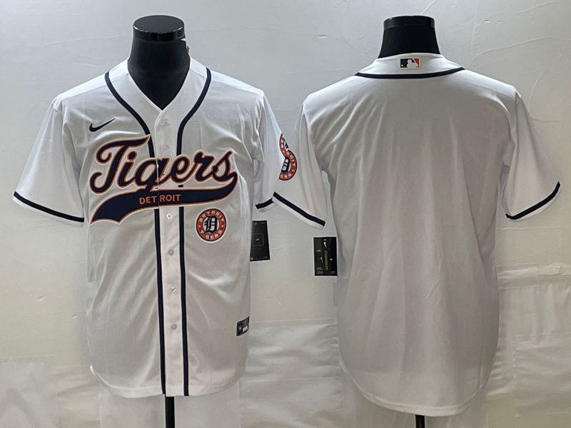 Men Detroit Tigers Blank White Joint Name 2025 Nike MLB Jersey style 3